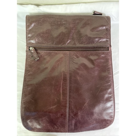 WILSONS Leather Pelle Studio Brown Leather Messenger Bag Great Condition - Picture 5 of 12